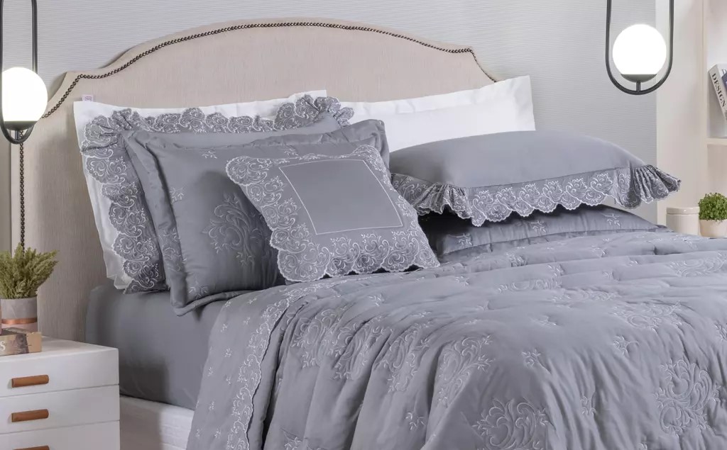 JOGO DE CAMA KING ANDORRA 4 PEÇAS - 400 FIOS ACETINADOS foto adicional 3