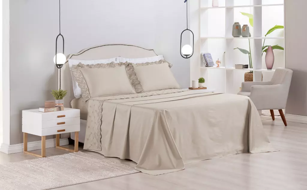 JOGO DE CAMA QUEEN ANDORRA 4 PEÇAS - 400 FIOS ACETINADOS foto adicional 3