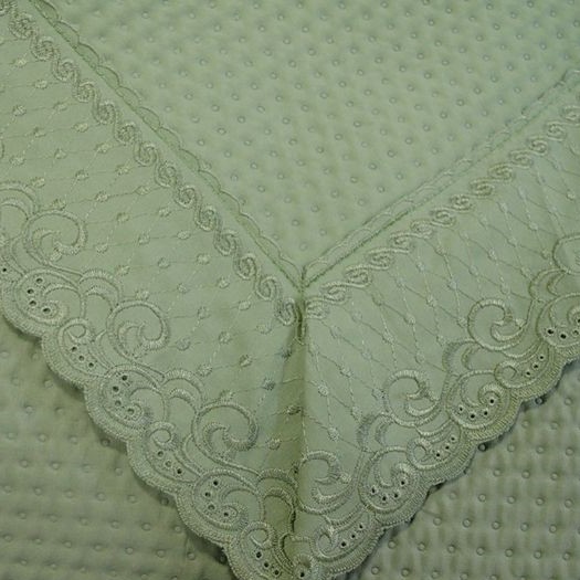 KIT COLCHA QUEEN HOME PARIS 3 PEÇAS - DETALHES BORDADO INGLÊS foto adicional 1