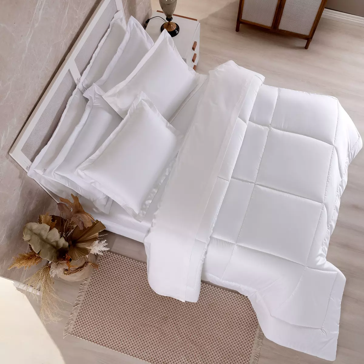 KIT EDREDOM QUEEN CLASS 03 PEÇAS - DUPLA FACE - 400 FIOS ACETINADOS - 4 CORES foto adicional 3