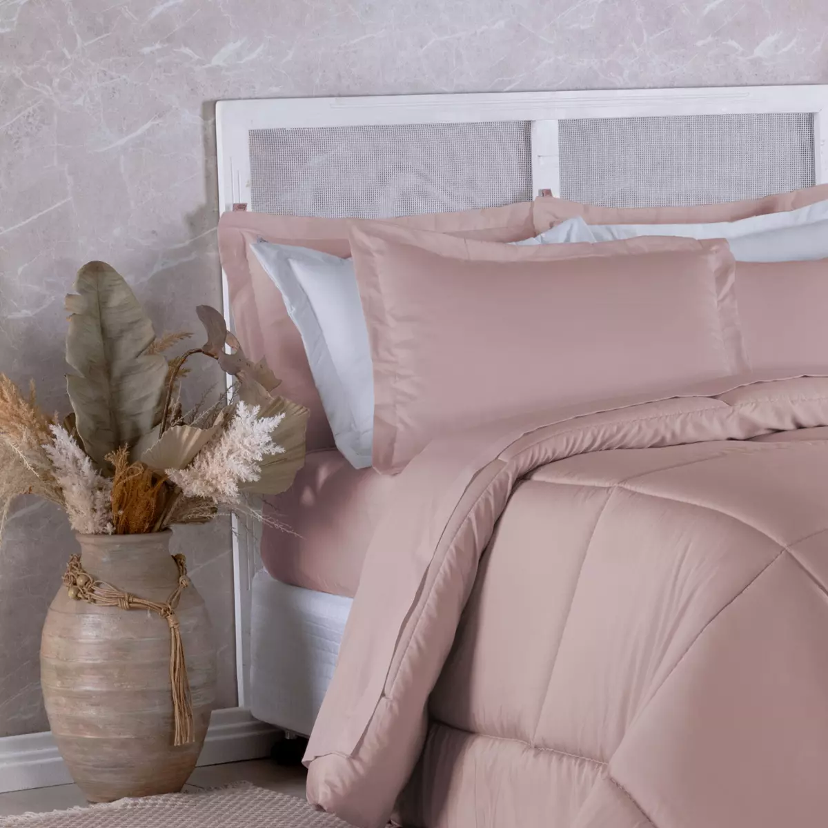 JOGO DE CAMA QUEEN CLASS 4 PEÇAS - 400 FIOS ACETINADOS foto adicional 3