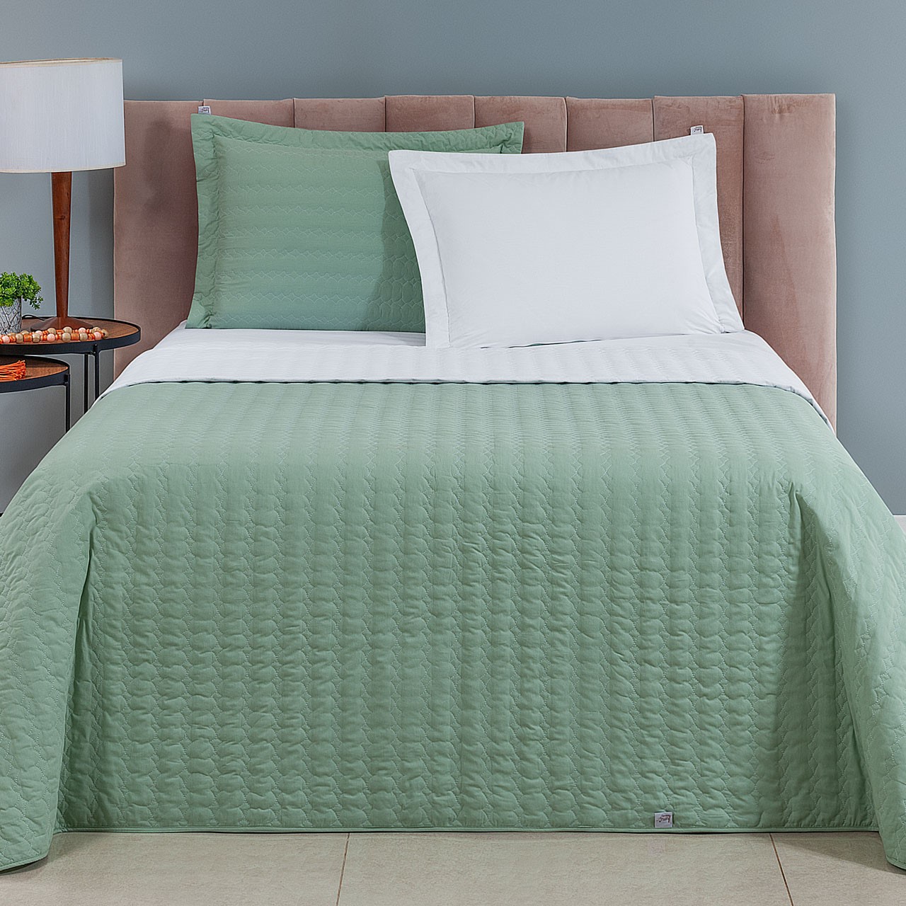 COBRE LEITO DUPLA FACE KING CASUAL 03 PEÇAS - 230 FIOS - medida para Super King