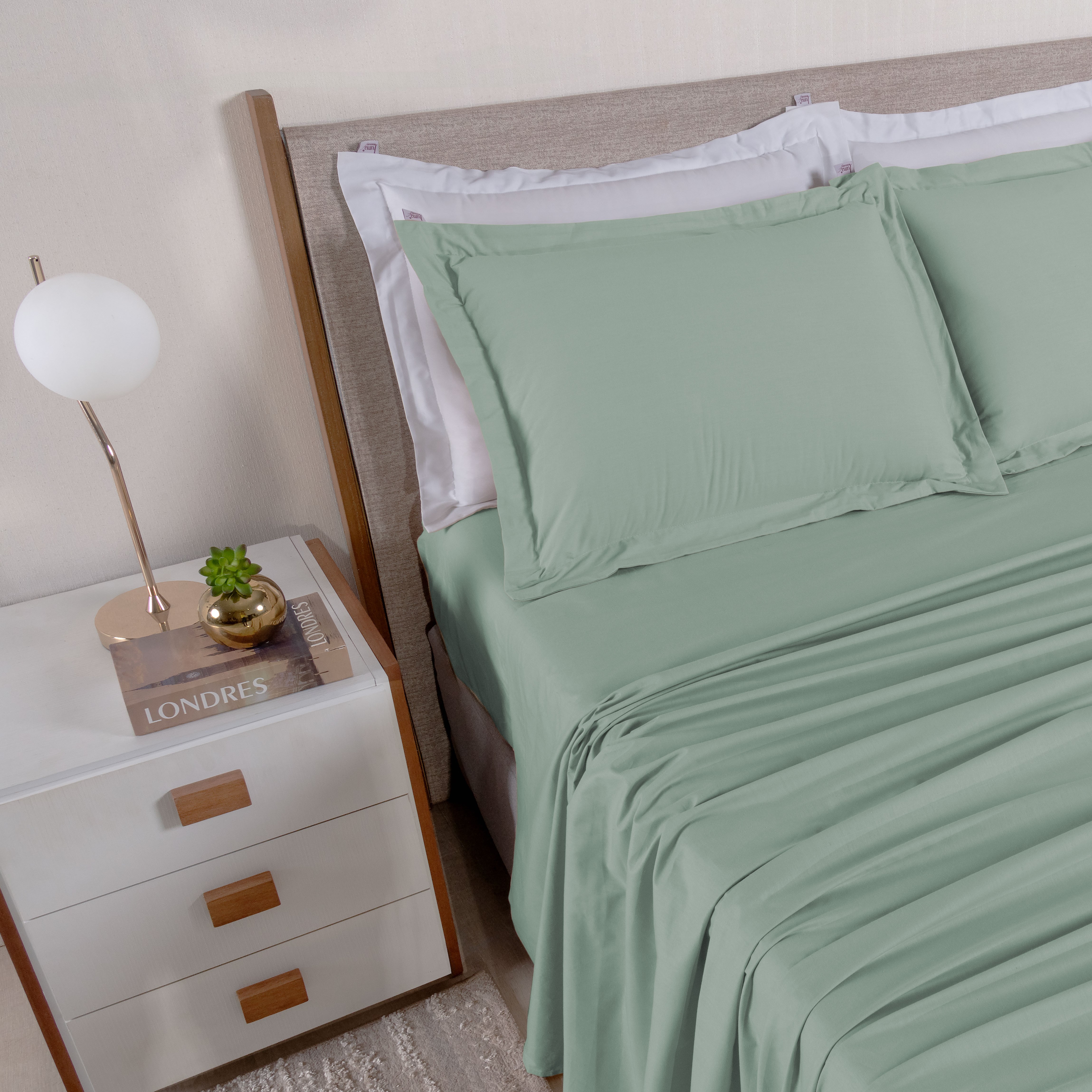 JOGO DE CAMA QUEEN CASUAL  04 PEÇAS - 230 FIOS - PURO ALGODÃO foto adicional 3