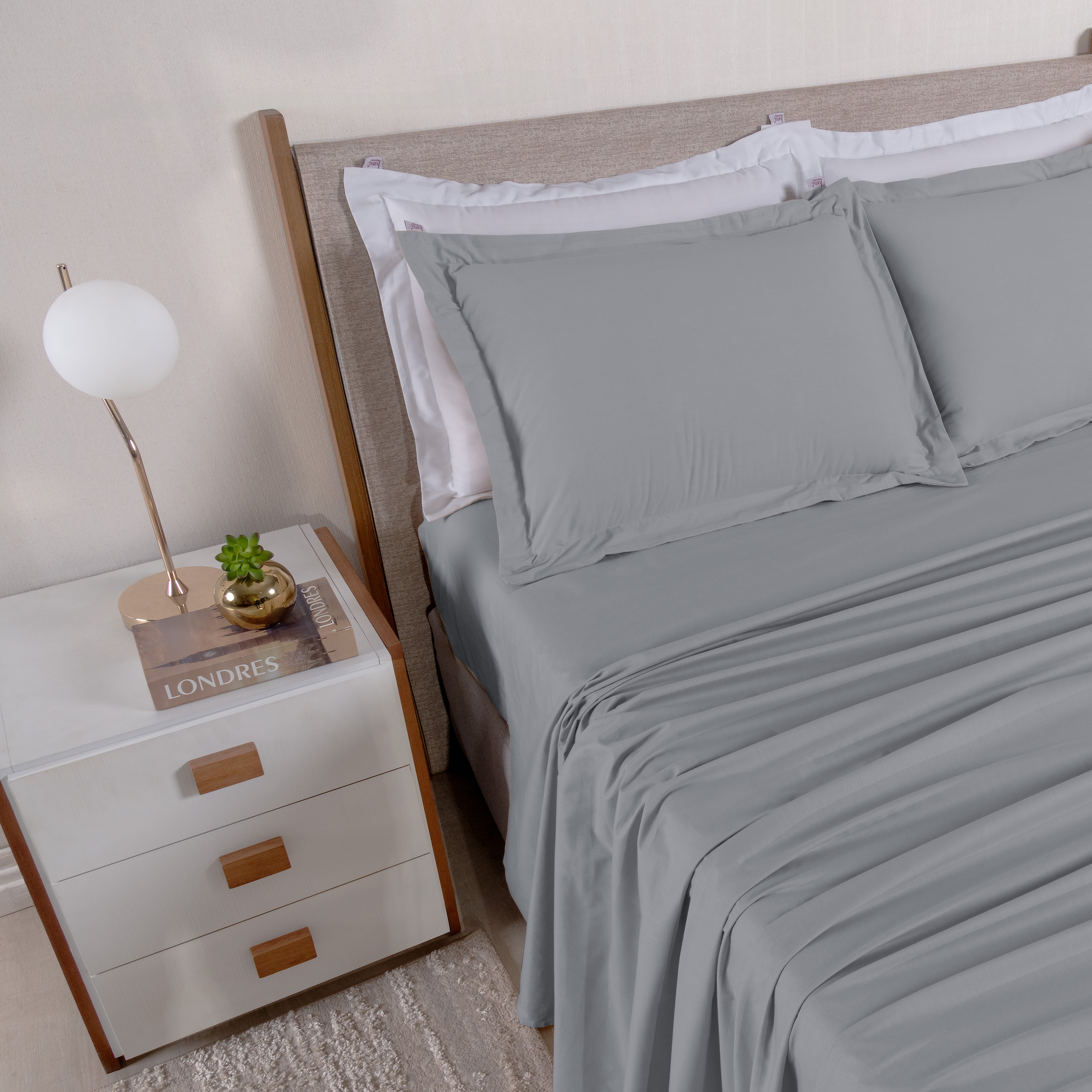 JOGO DE CAMA QUEEN CASUAL  04 PEÇAS - 230 FIOS - PURO ALGODÃO foto adicional 9