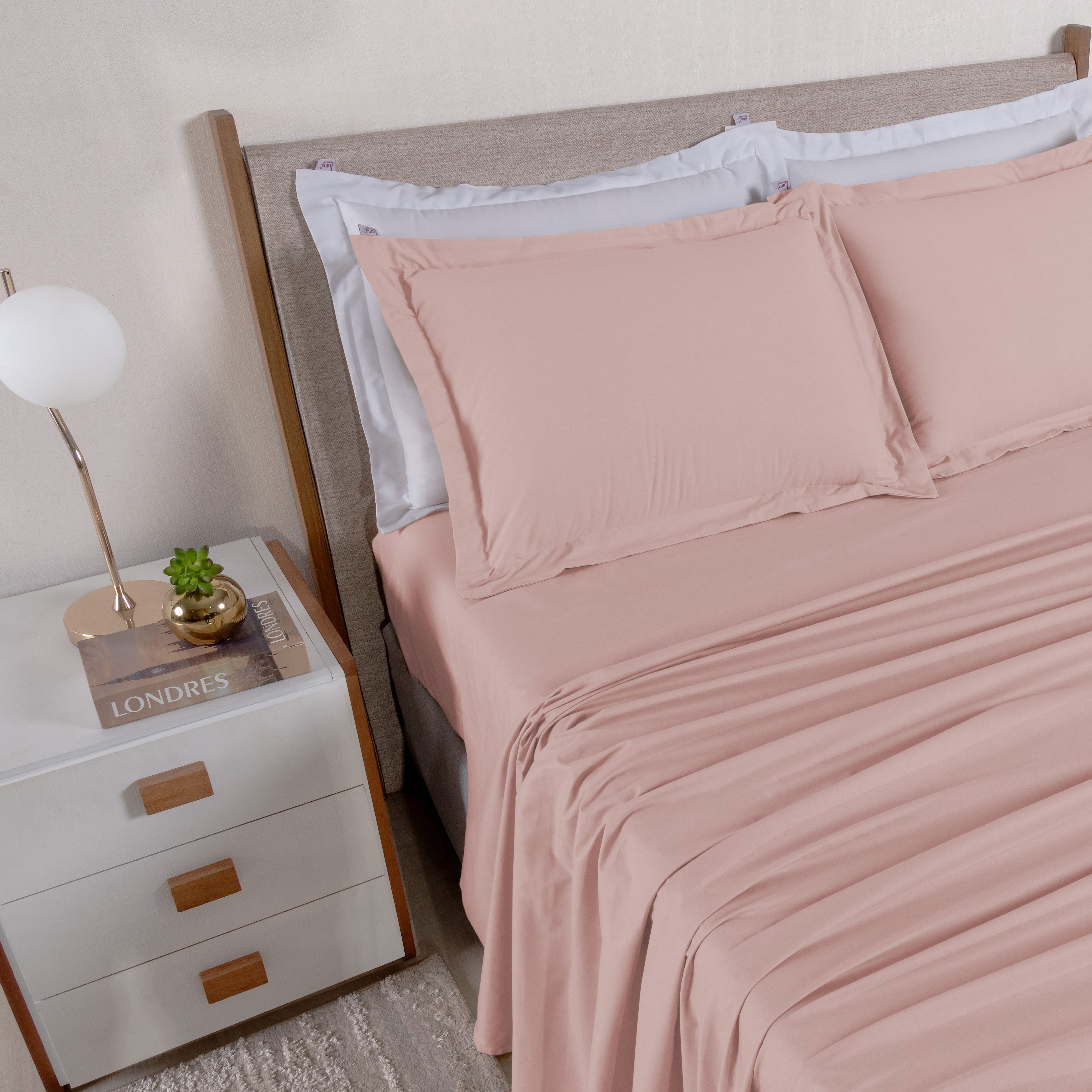 JOGO DE CAMA CASAL CASUAL 04 PEÇAS - PERCAL 230 FIOS - PURO ALGODÃO foto adicional 2