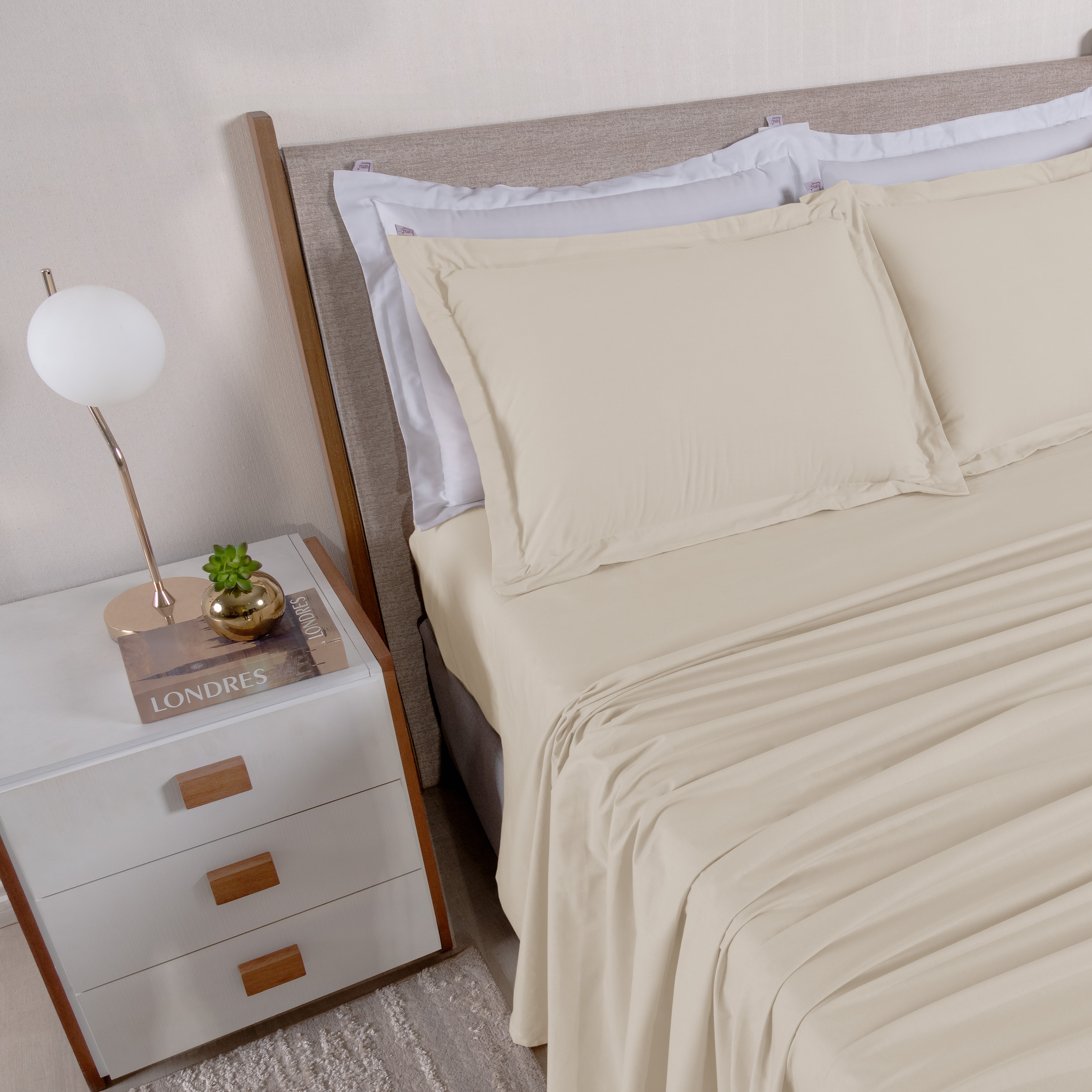 JOGO DE CAMA KING CASUAL 04 PEÇAS - 230 FIOS - PURO ALGODÃO foto adicional 7