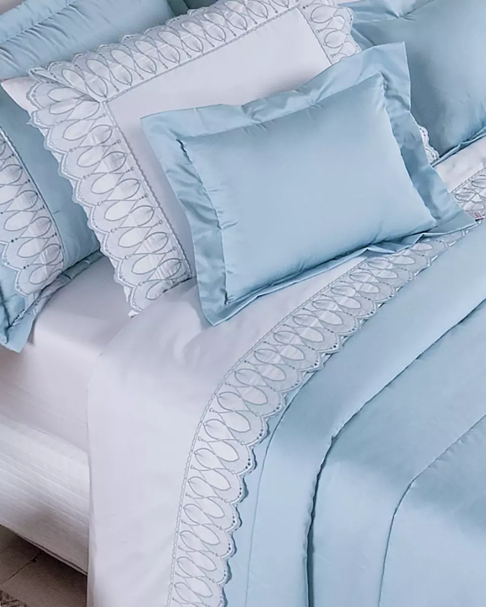 JOGO DE CAMA BORDADO QUEEN ROYALE  4 PEÇAS - 400 FIOS - ALGODÃO foto adicional 2