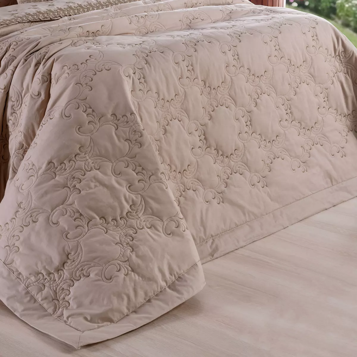 COBRE LEITO QUEEN BORDADO SELECT  3 PEÇAS - 250 FIOS foto adicional 8