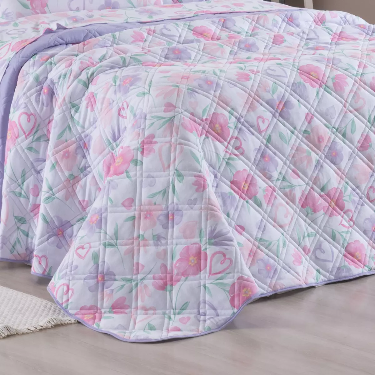 COBRE LEITO KING  MALHA TOP LINE CITY  03 PEÇAS - PURO ALGODÃO -  DUPLA FACE foto adicional 3