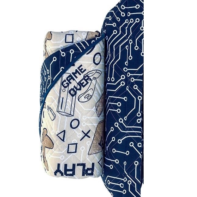 COBRE LEITO INFANTIL - JUVENIL CITY GAME 2 PEÇAS - MALHA  - DUPLA FACE foto adicional 3