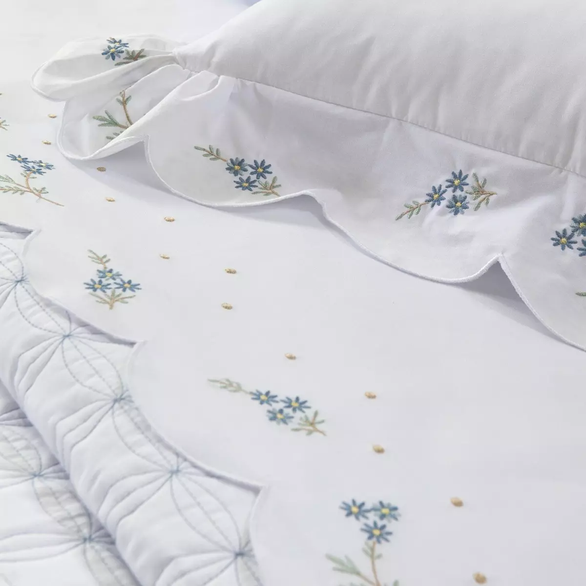  JOGO DE CAMA KING VERENNA 04 PEÇAS  - PERCAL 250 FIOS - BORDADO foto adicional 2