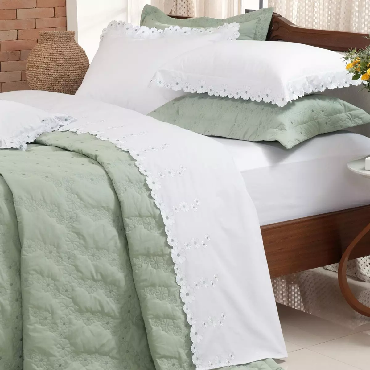 JOGO DE CAMA CASAL NUANCE 04 PEÇAS - PERCAL 250 FIOS