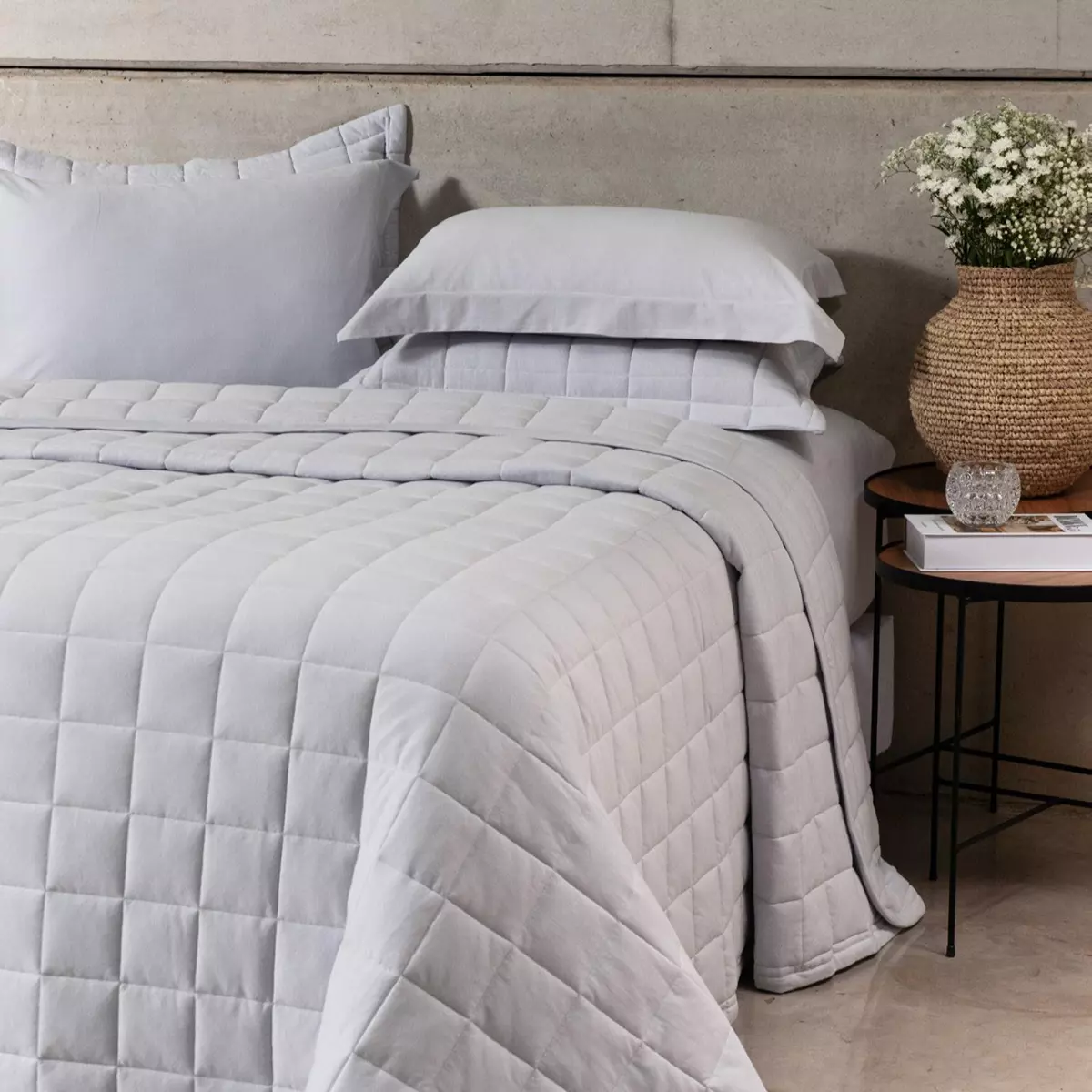 COBRE LEITO QUEEN ACLARAR 3 PEÇAS - FIO EGÍPCIO - MALHA  foto adicional 2