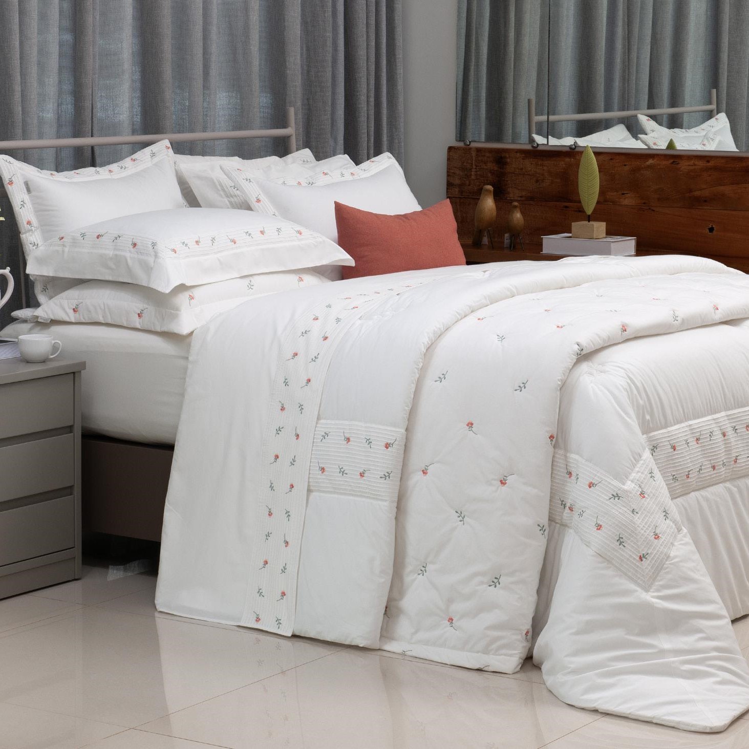 KIT EDREDOM QUEEN ESPLENDORE 3 PEÇAS foto adicional 1