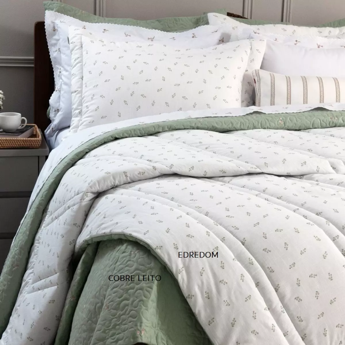 KIT EDREDOM QUEEN  FASCÍNIO 3 PEÇAS -DUPLA FACE foto adicional 3