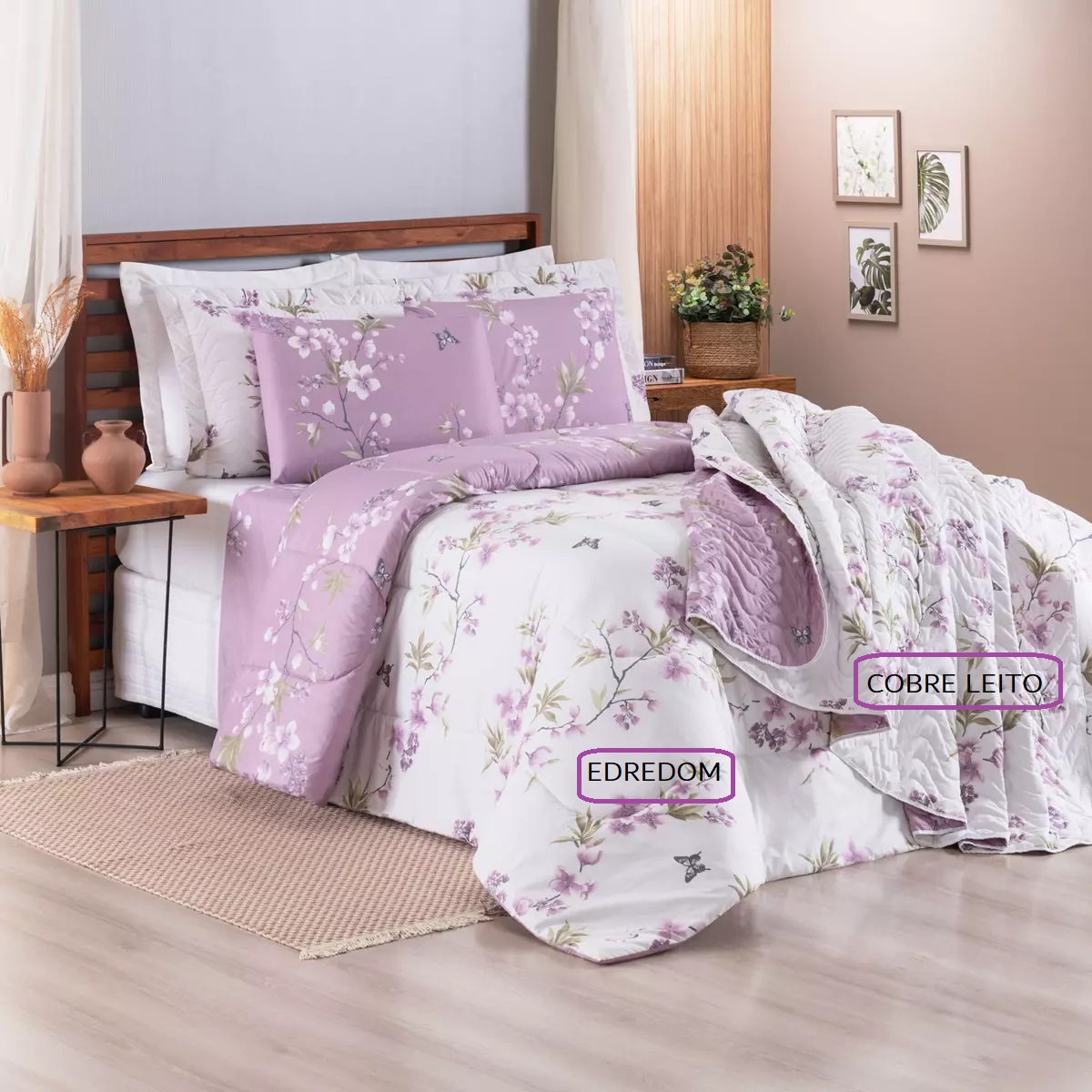 COBRE LEITO QUEEN GOLD 03 PEÇAS -  200 FIOS HIPERCAL - 06 ESTAMPAS  foto adicional 1