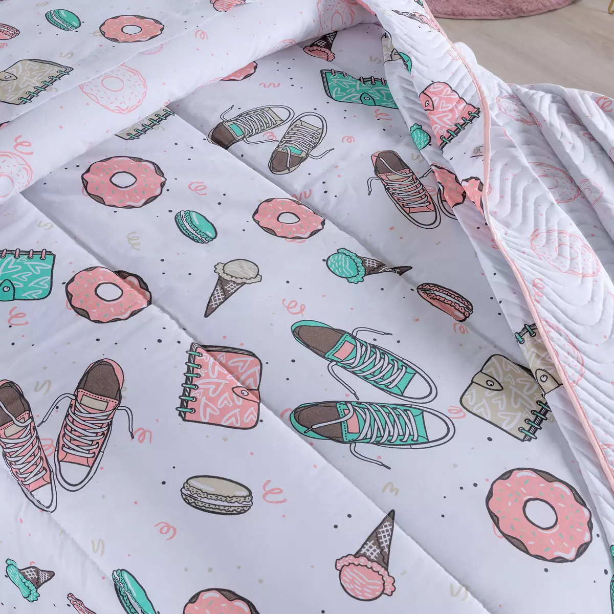 KIT  INFANTIL DONUTS 7 PECAS - DUPLA FACE foto adicional 2