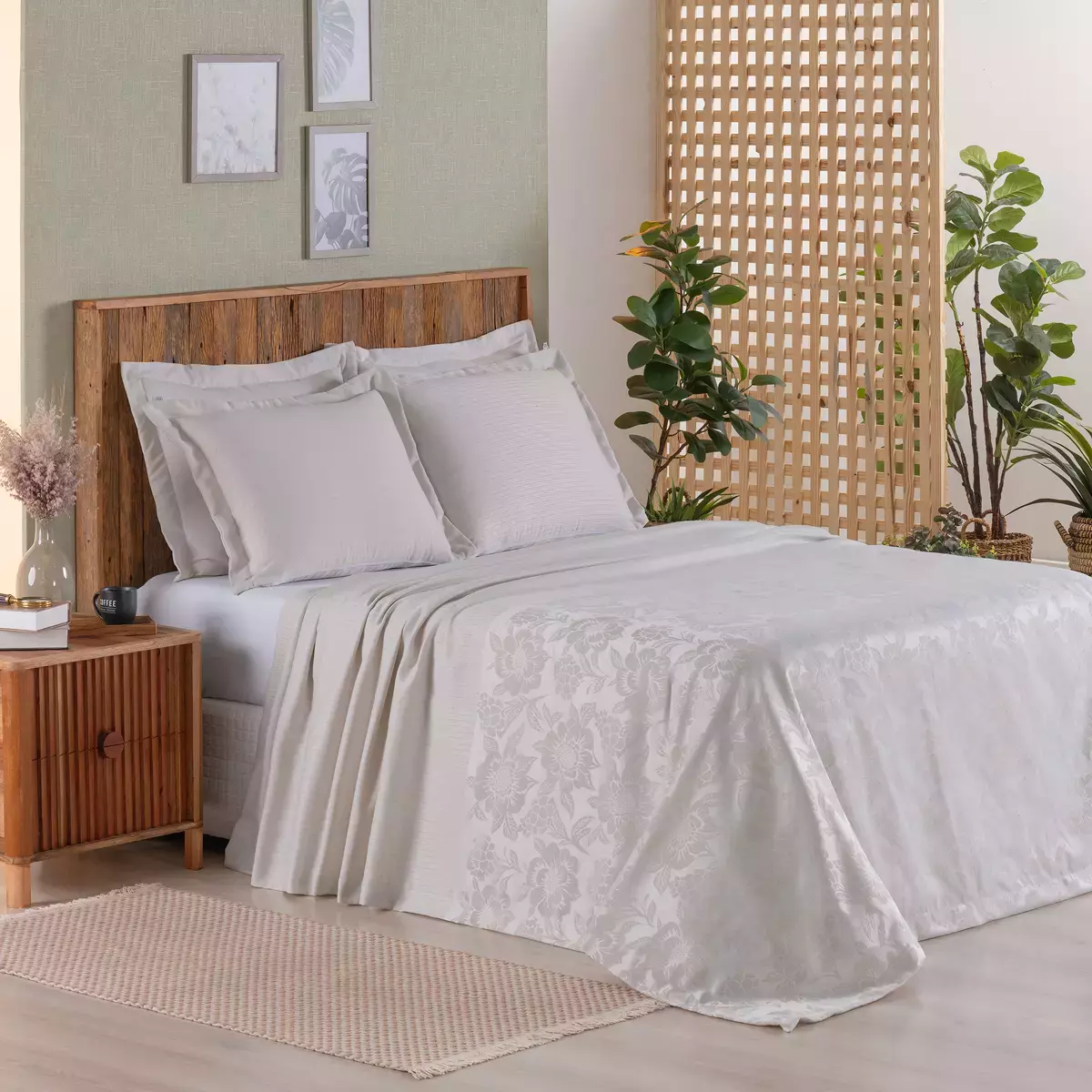 COBRE LEITO KING NATURALLE DUPLA FACE 3 PEÇAS  foto adicional 2