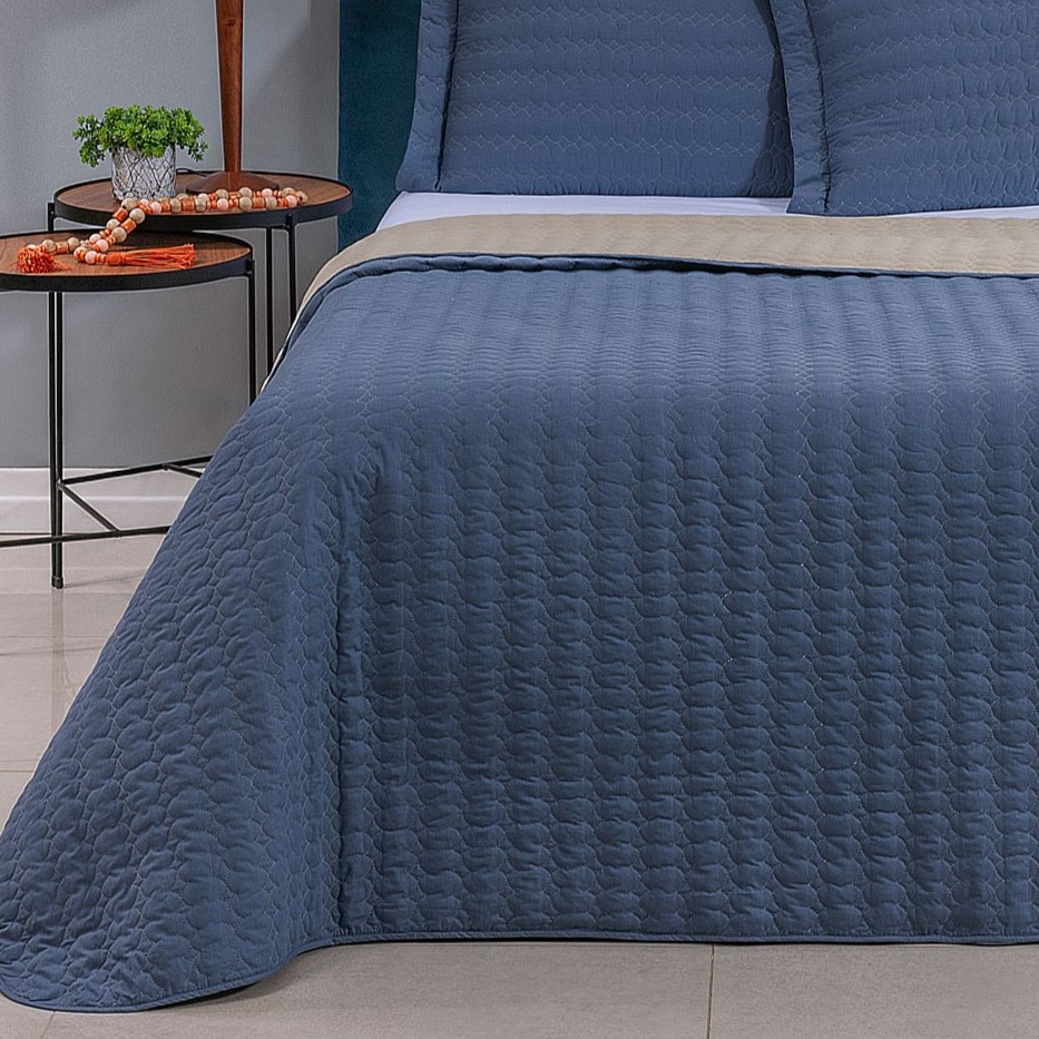 COBRE LEITO SOLTEIRO KING CASUAL 230 FIOS - PURO ALGODÃO- DUPLA FACE MATELASSADO foto adicional 5