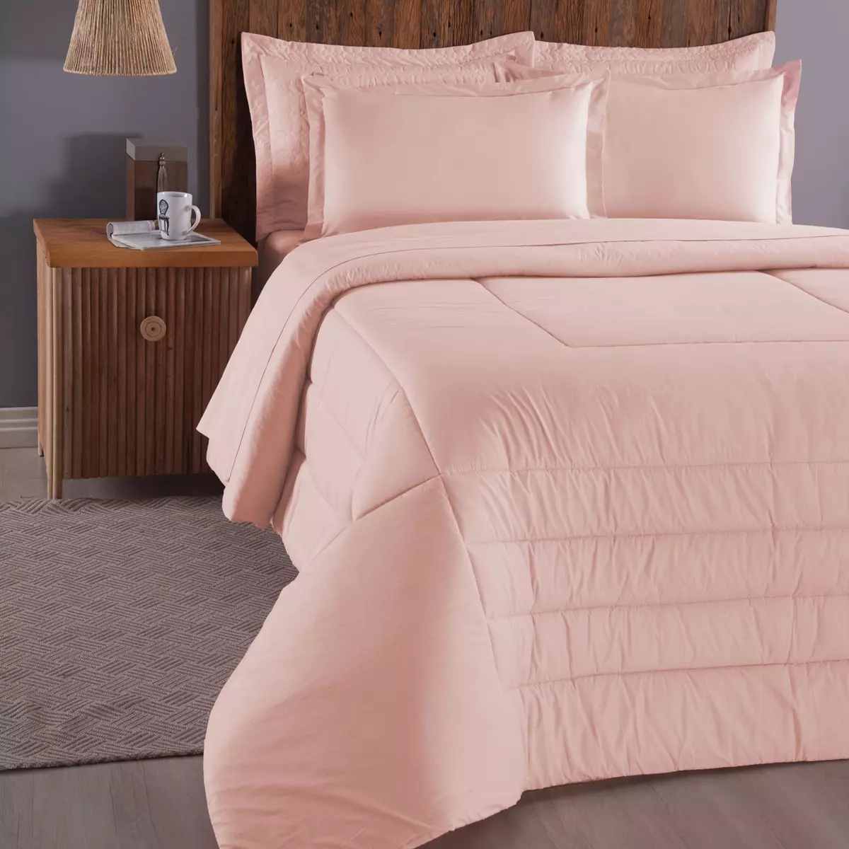 EDREDOM QUEEN CASUAL 1 PEÇA -  PERCAL 230 FIOS 100% ALGODÃO - DUPLA FACE  foto adicional 6