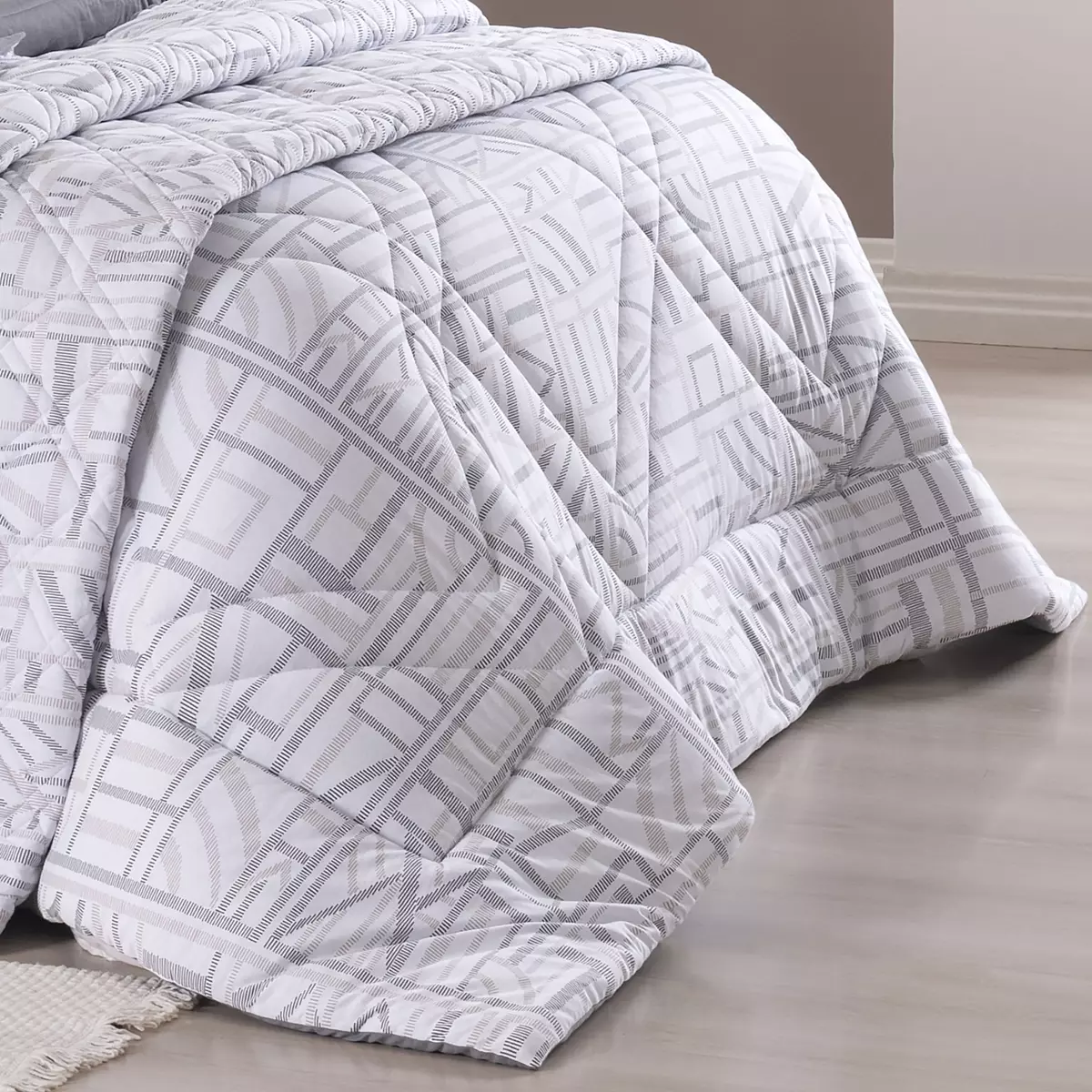 EDREDOM QUEEN MALHA TOP LINE CITY 01 PEÇA - PURO ALGODÃO foto adicional 7