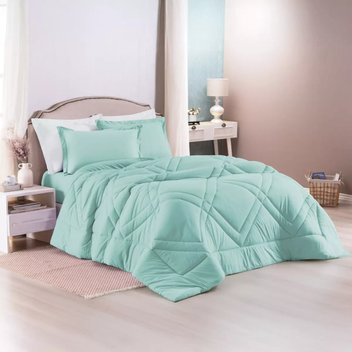 EDREDOM SOLTEIRO  BASIC MALHA  01 PEÇA -  MALHA FIO PENTEADO -DUPLA FACE foto adicional 6