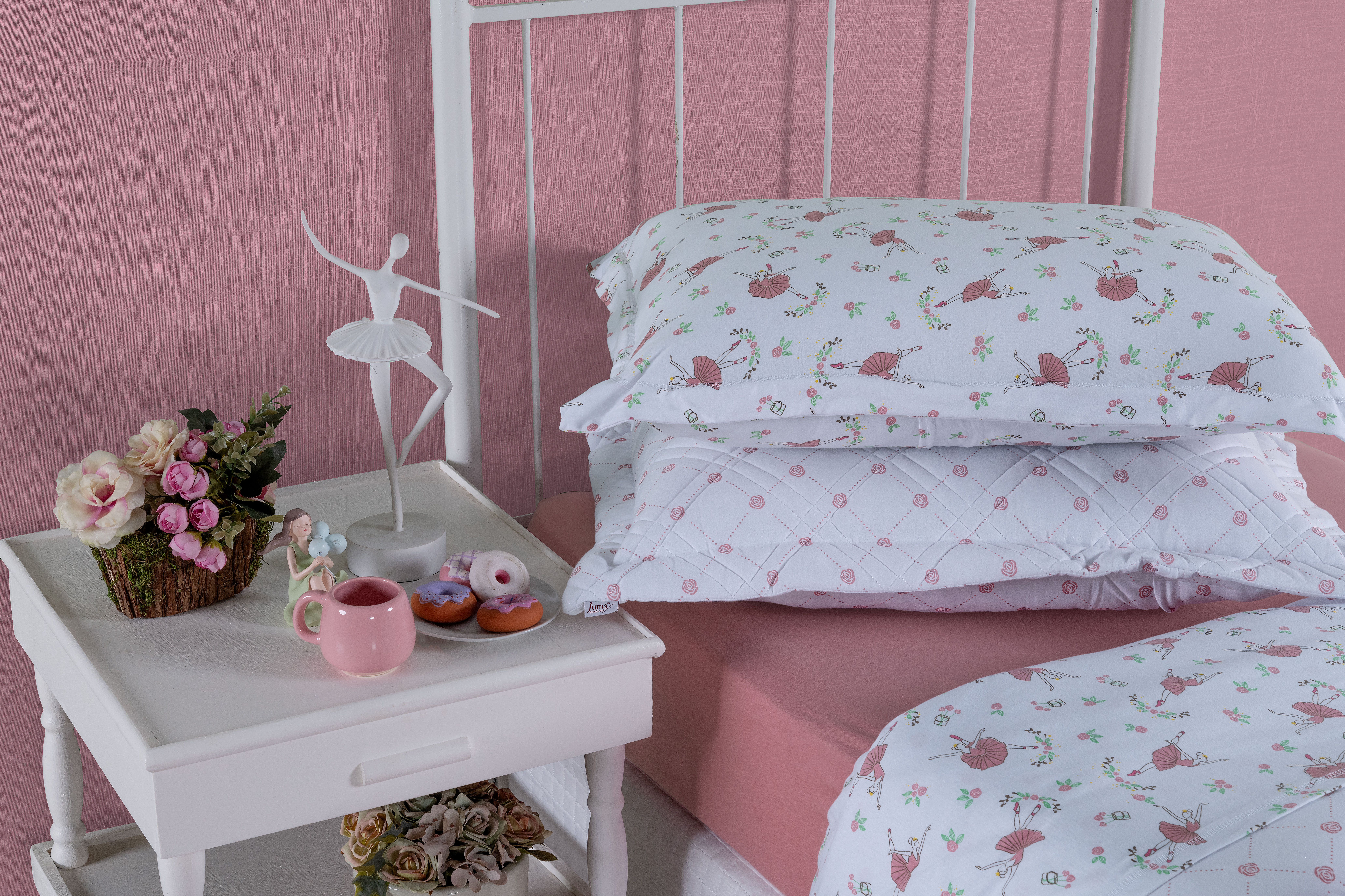 COBRE LEITO BALLET  INFANTIL  MALHA  02 PEÇAS  - DUPLA FACE foto adicional 3