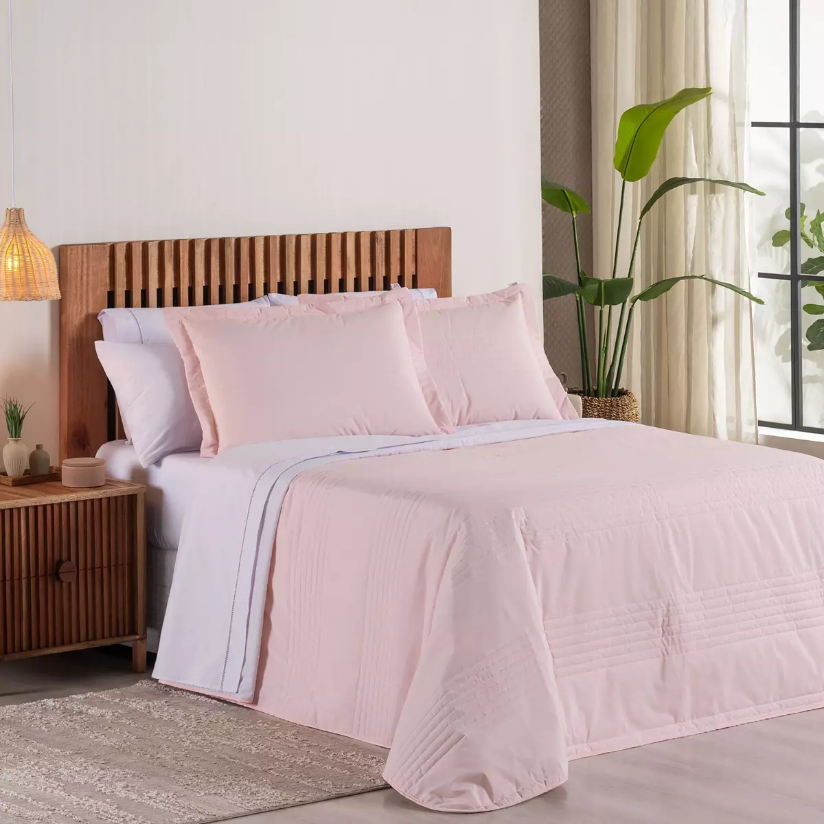 COBRE LEITO CASAL PREMIER 200 FIOS TOQUE DE ALGODÃO 4 PEÇAS foto adicional 6