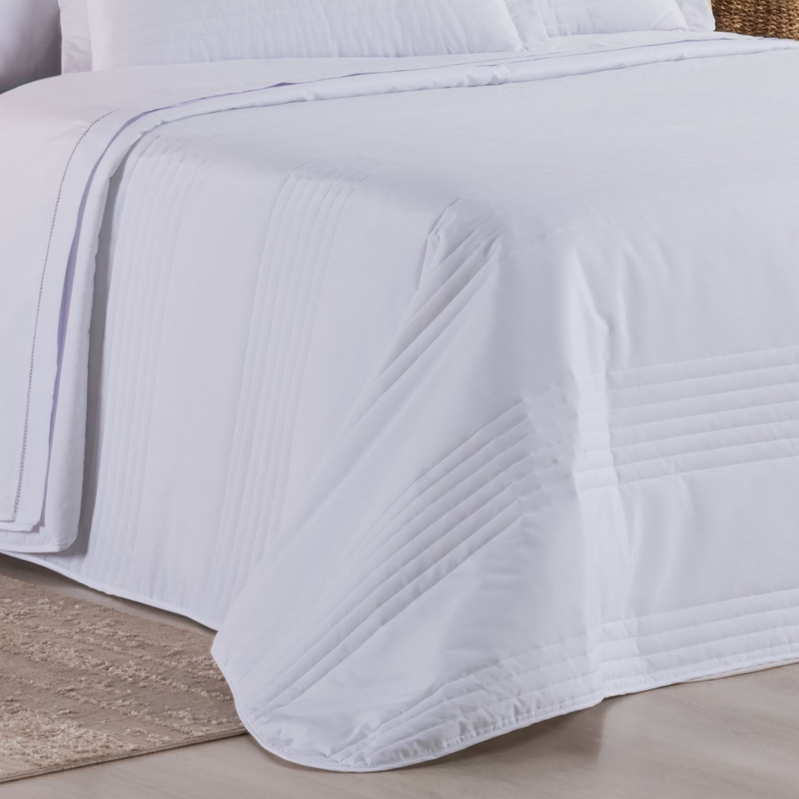 COBRE LEITO SOLTEIRO PREMIER DUPLA FACE 200 FIOS TOQUE DE ALGODÃO 2 PEÇAS foto adicional 5