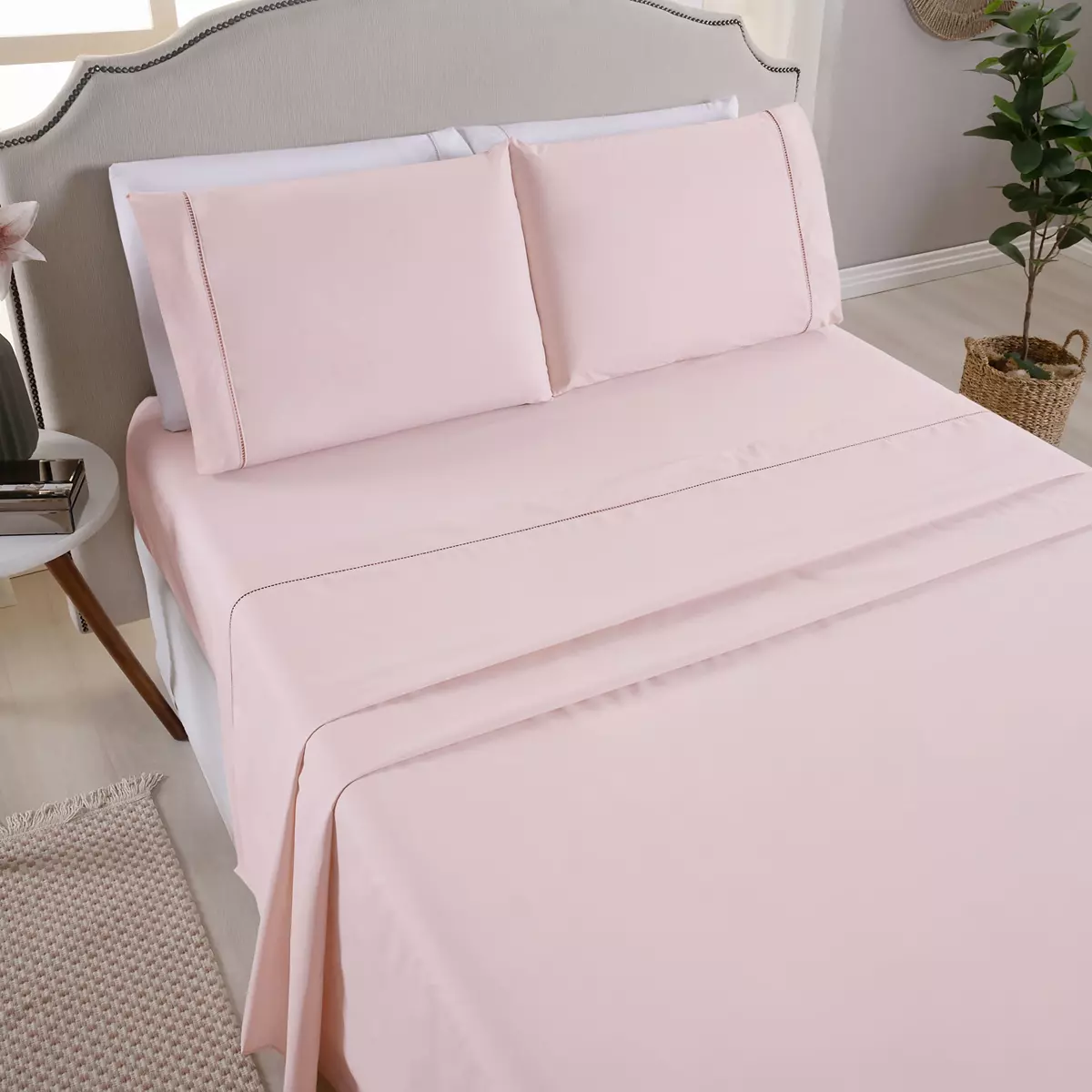 JOGO DE CAMA CASAL PREMIER 200 FIOS TOQUE DE ALGODÃO 4 PEÇAS foto adicional 3