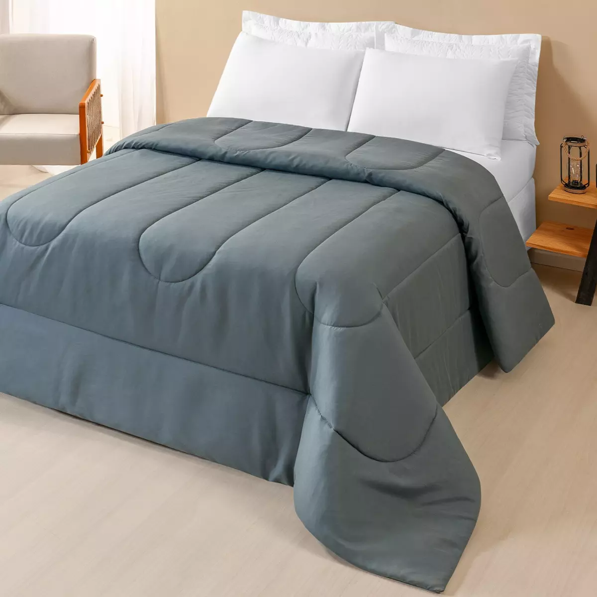 EDREDOM AVULSO KING CRIARTE DUPLA FACE 200 FIOS HIPERCAL  foto adicional 2