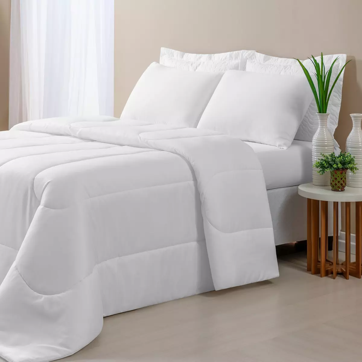 EDREDOM AVULSO QUEEN CRIARTE  DUPLA FACE 200 FIOS HIPERCAL  foto adicional 2