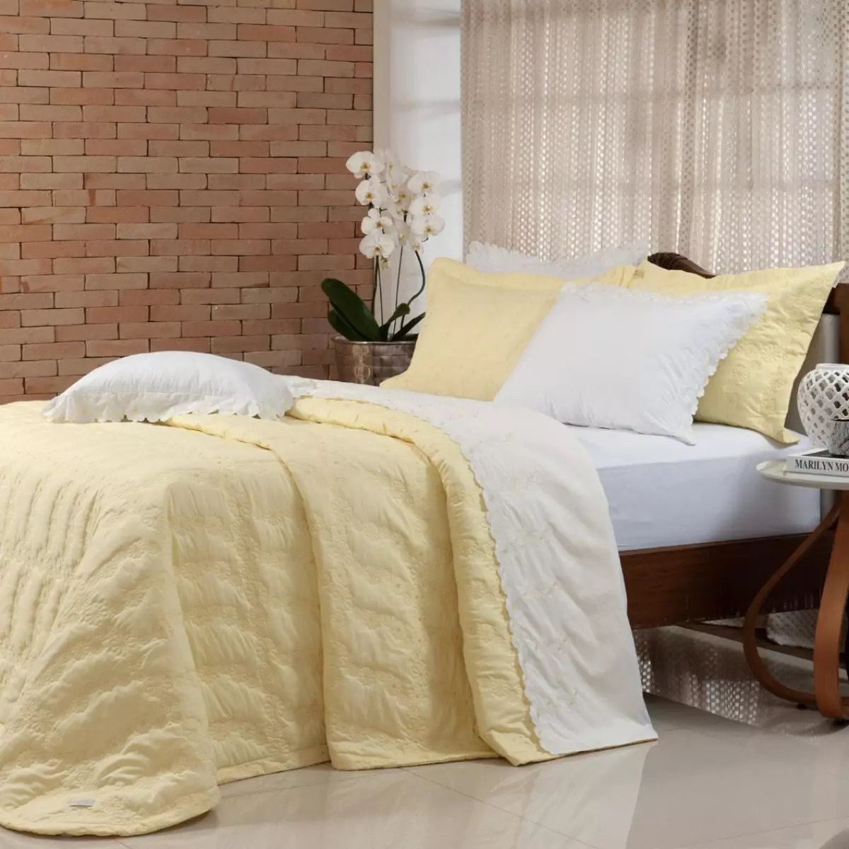 COBRE LEITO  QUEEN  NUANCE 03 PEÇAS - PERCAL 250 FIOS - BORDADO foto adicional 1