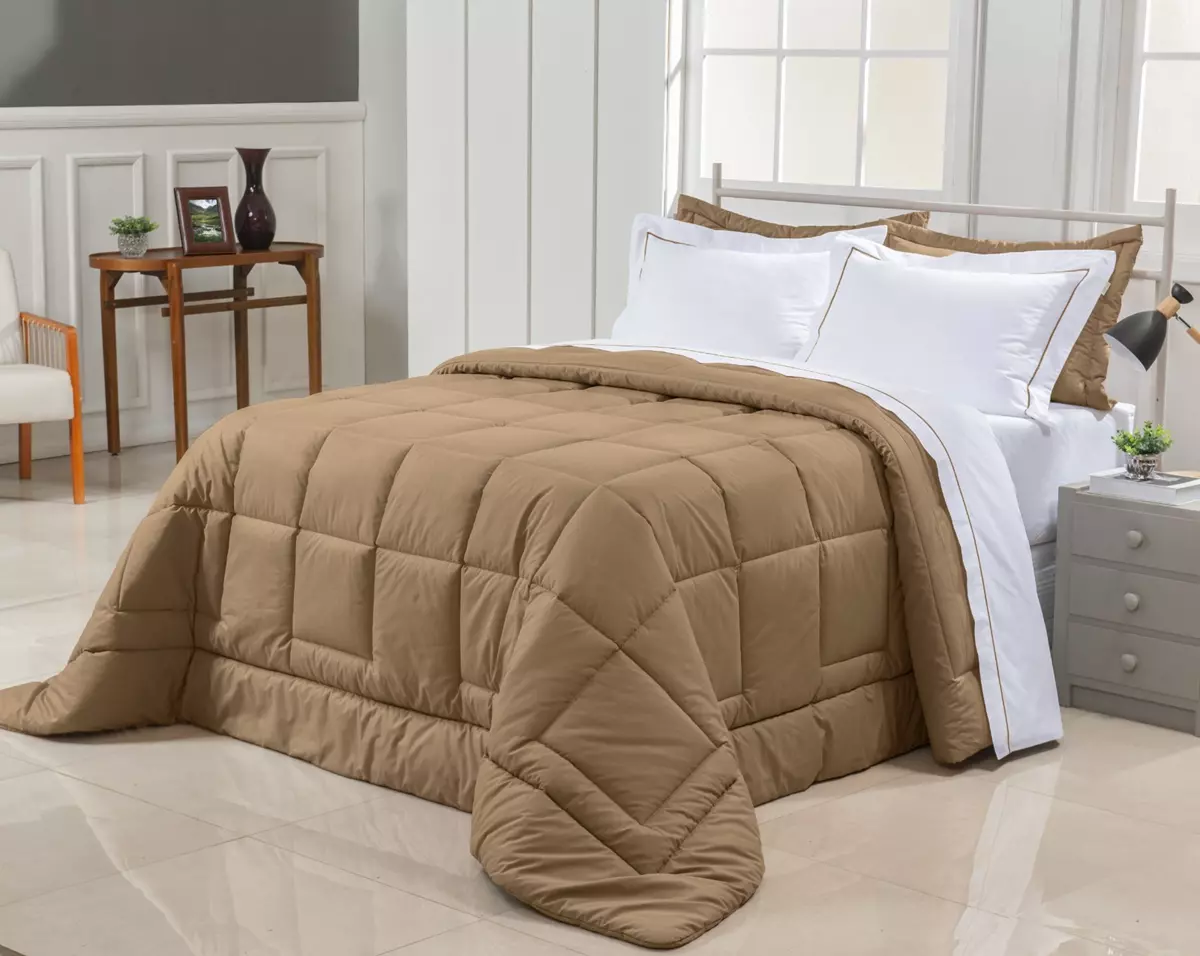 EDREDOM KING PRÁTIC 1 PEÇA  -  DUPLA FACE - 250 FIOS - ALGODÃO foto adicional 4