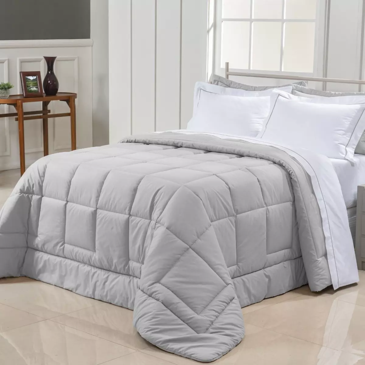 EDREDOM SOLTEIRO PRÁTIC 1 PEÇA - PERCAL 200 FIOS - DUPLA FACE foto adicional 7