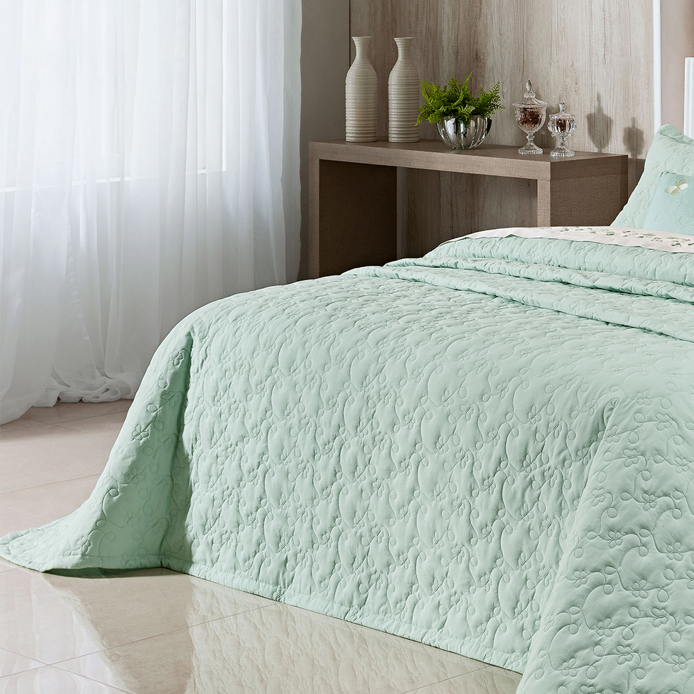 COBRE LEITO  KING AMALF 03 PEÇAS -  PERCAL 200 Fios foto adicional 3