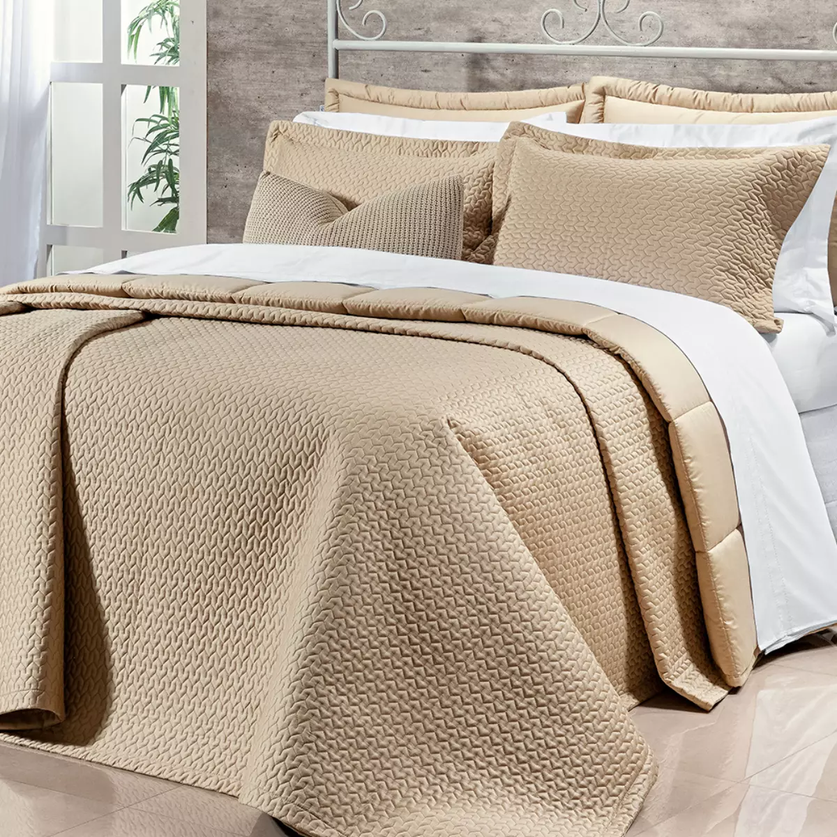 COBRE LEITO KING ASPEN 3 PEÇAS -  400 FIOS EGIPCIOS foto adicional 9