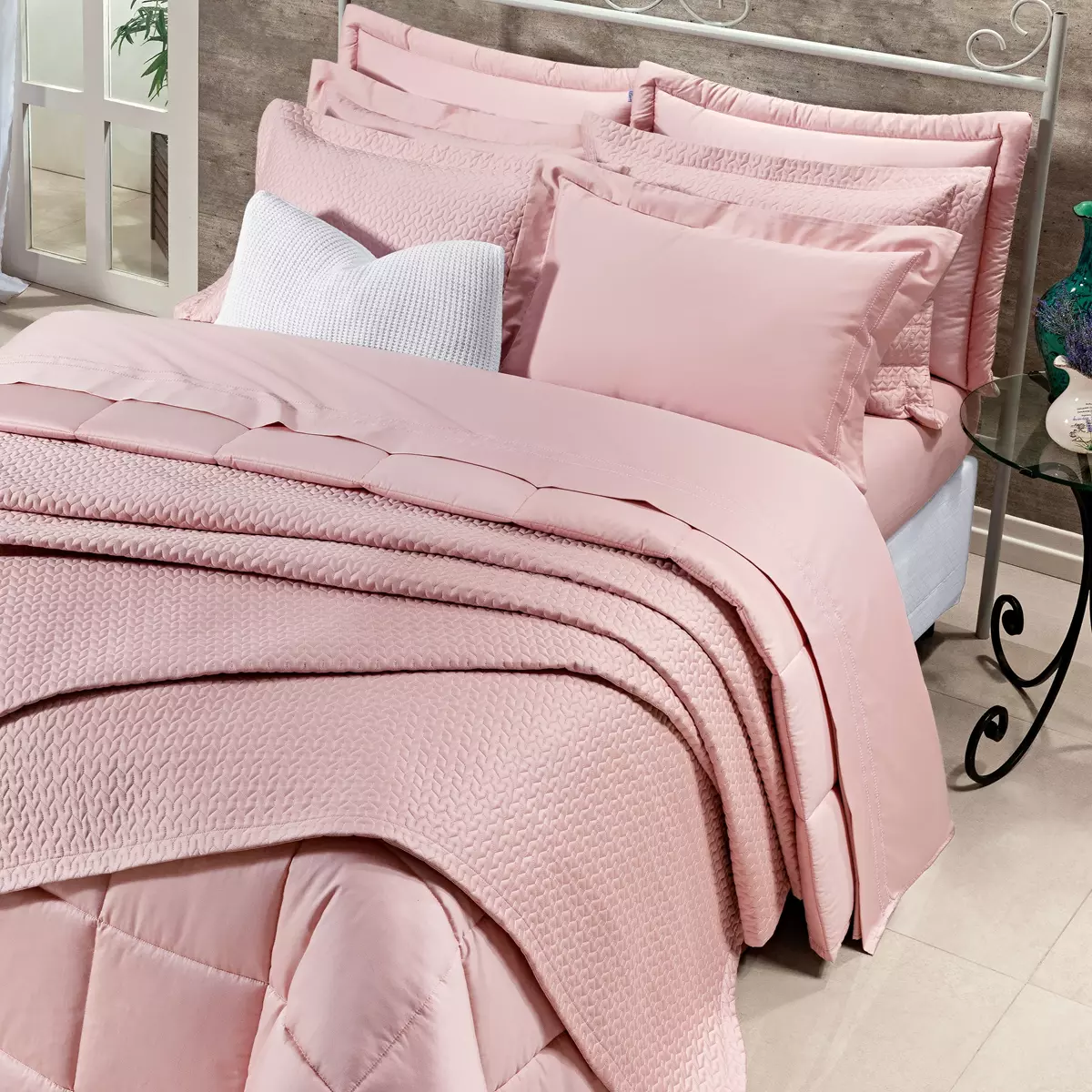 COBRE LEITO QUEEN ASPEN 3 PECAS - 400 FIO EGÍPCIOS foto adicional 2