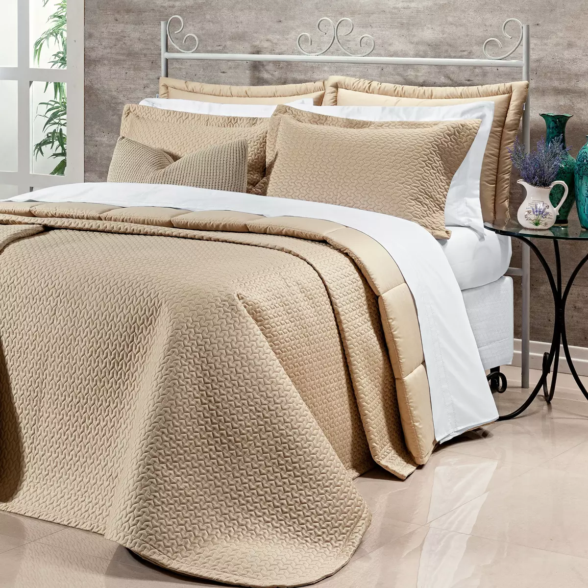 COBRE LEITO SUPER KING ASPEN 3 PEÇAS - 400 FIOS EGÍPCIOS foto adicional 2