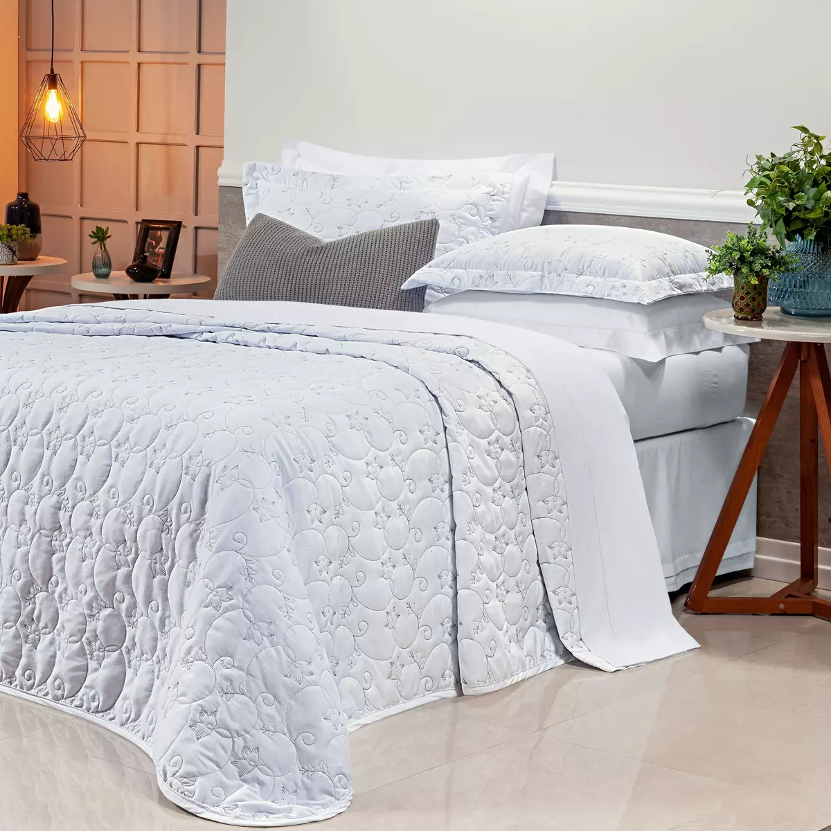 COBRE LEITO QUEEN BOUTI 400 FIOS MICRO PERCAL - 3 PEÇAS foto adicional 2