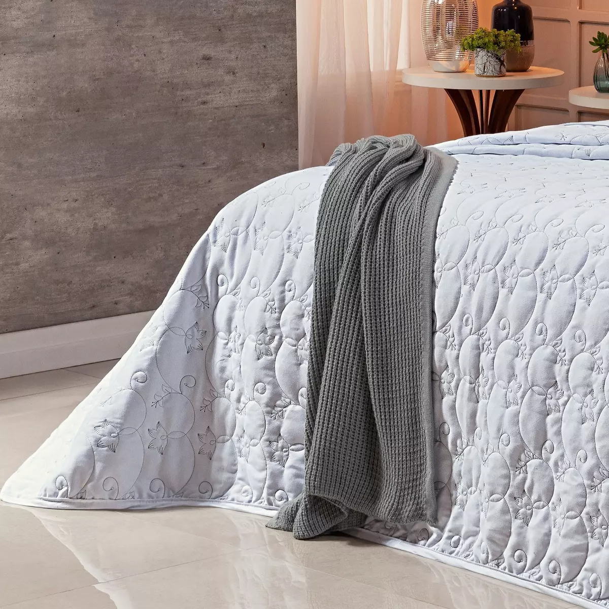 COBRE LEITO QUEEN BOUTI 400 FIOS MICRO PERCAL - 3 PEÇAS foto adicional 5