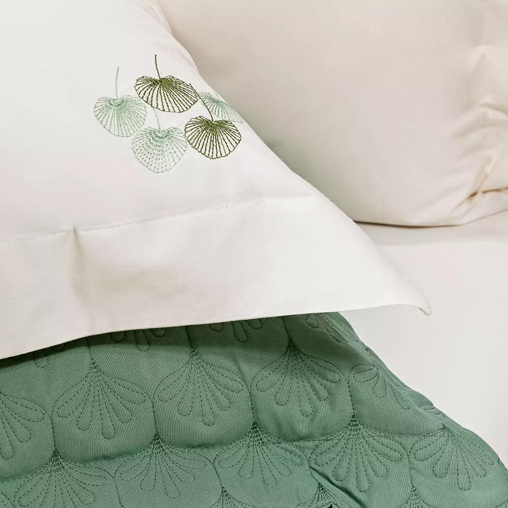 JOGO DE CAMA KING SURI  04 PEÇAS -  PERCAL 200 FIOS - BORDADO foto adicional 2