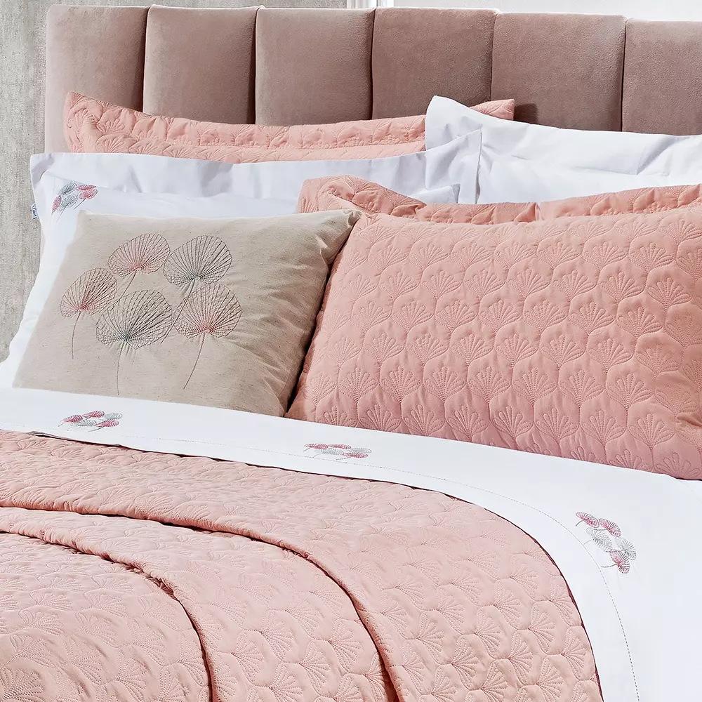 JOGO DE CAMA KING SURI  04 PEÇAS -  PERCAL 200 FIOS - BORDADO foto adicional 3