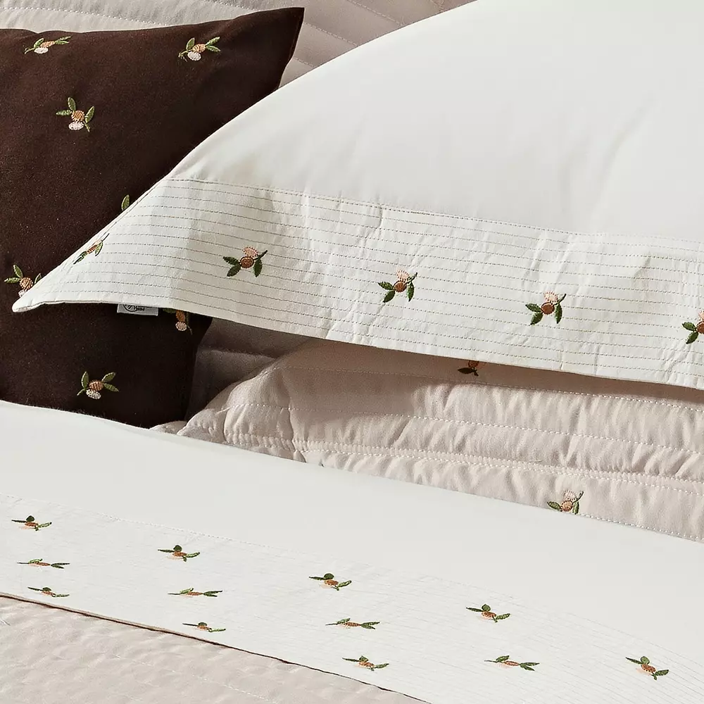 JOGO DE CAMA CASAL IPANEMA 04 PEÇAS -  PERCAL 200 FIOS - BORDADO foto adicional 3