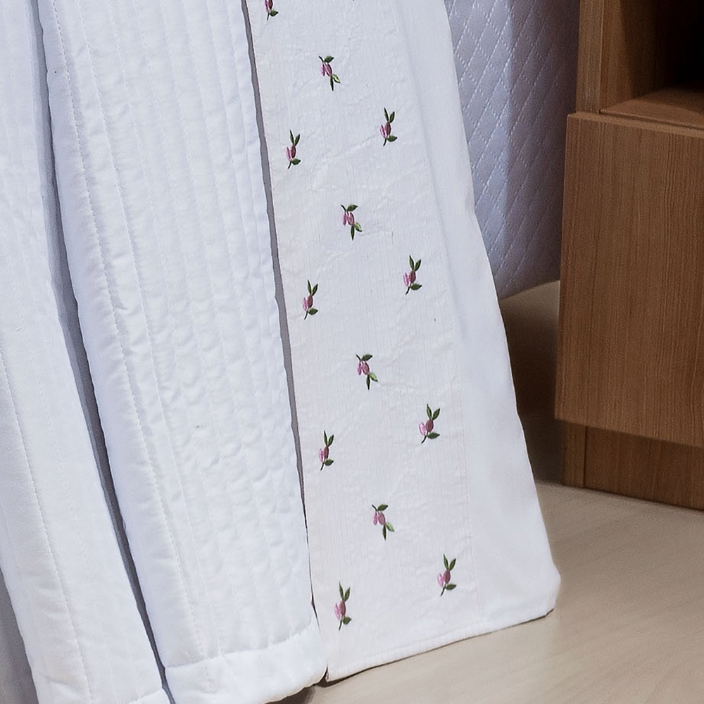 JOGO DE CAMA QUEEN IPANEMA 04 PEÇAS -  PERCAL 200 Fios - BORDADO foto adicional 6