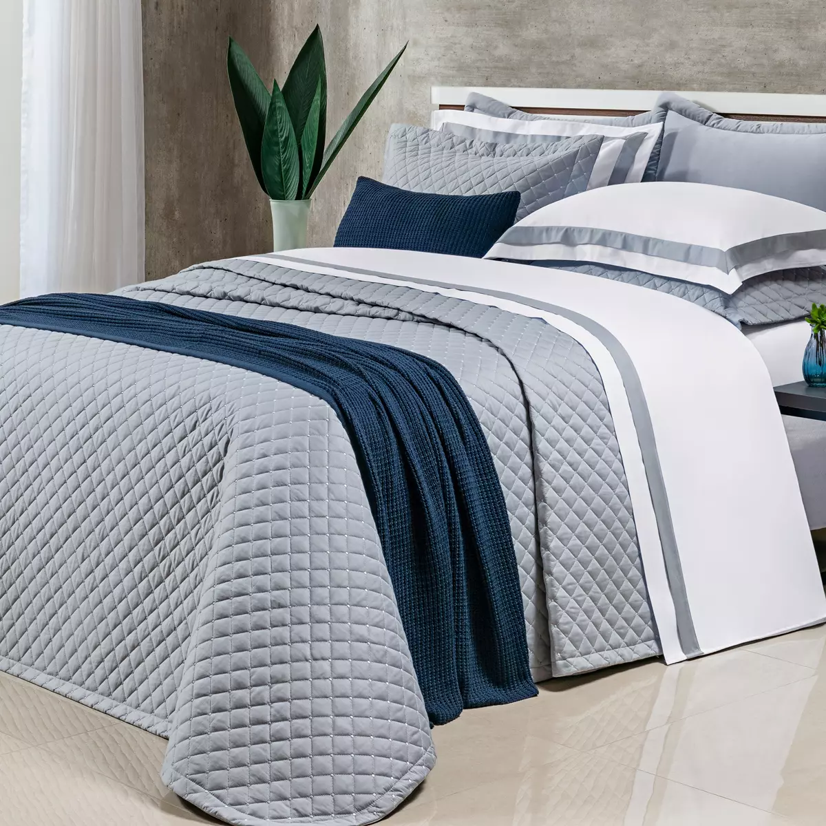 COBRE LEITO QUEEN MILAN  3 PEÇAS - 400 FIOS EGÍPCIO