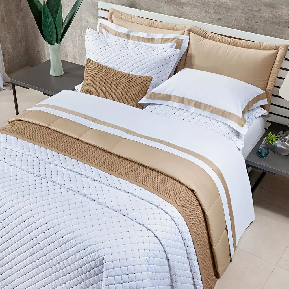 COBRE LEITO SOLTEIRO KING MILAN  2 PEÇAS - 400 FIOS EGIPCIO 