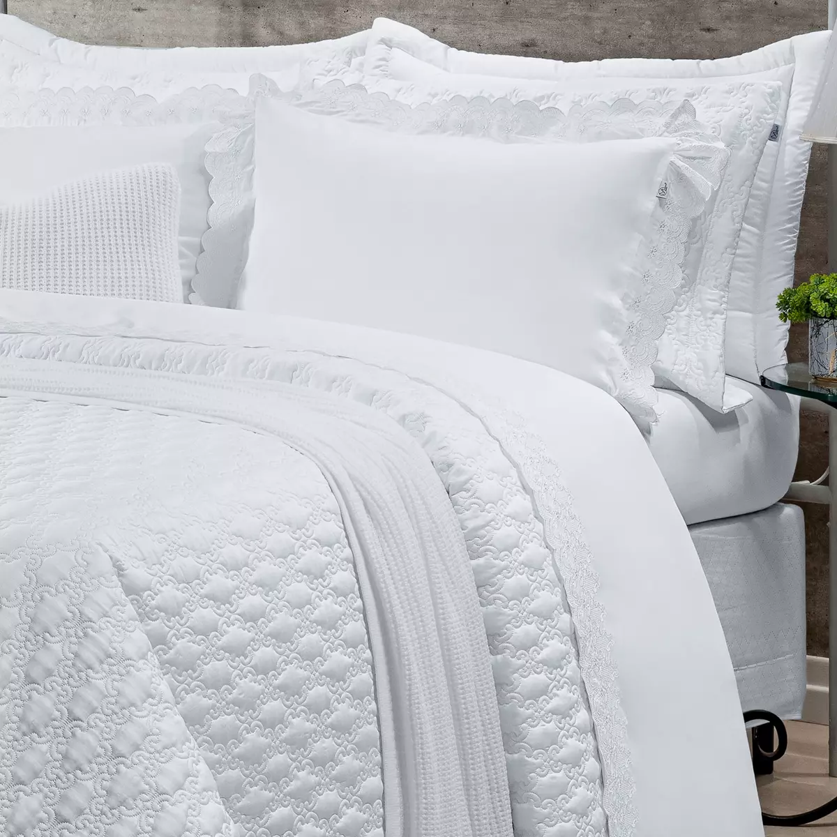 JOGO DE CAMA QUEEN GENEBRA 04 PEÇAS - 400 FIOS EGIPCIOS