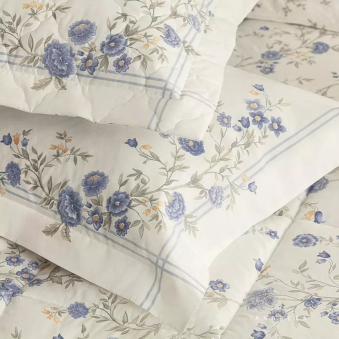 JOGO DE CAMA CASAL FLORAL LISLIE 4 PEÇAS - PERCAL 200 FIOS - ESTAMPADO - ACABAMENTO : FRONHA LOCALIZADA foto adicional 2