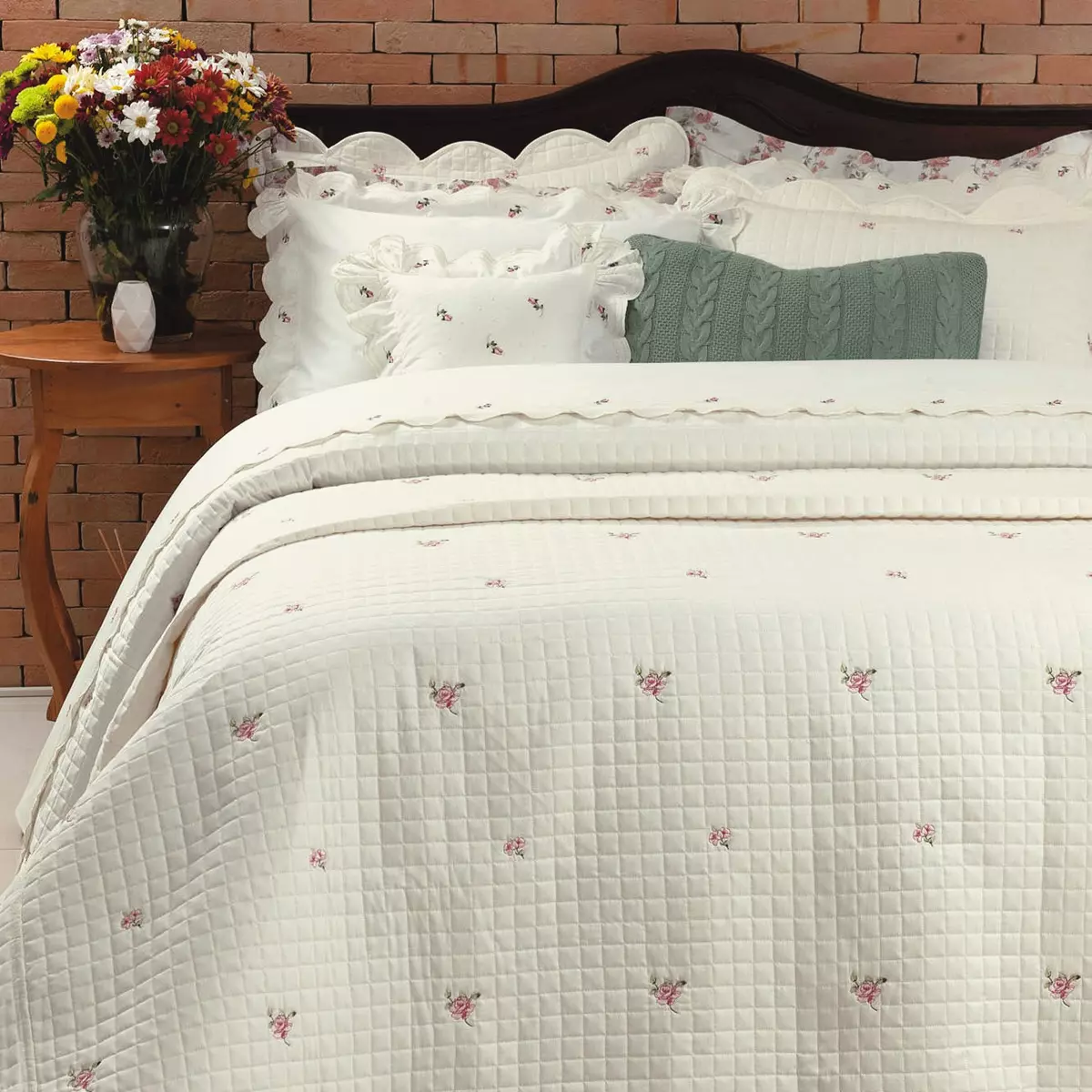 COBRE LEITO KING  ESSENZA 03 PEÇAS  - PERCAL 300 FIOS ACETINADOS foto adicional 1